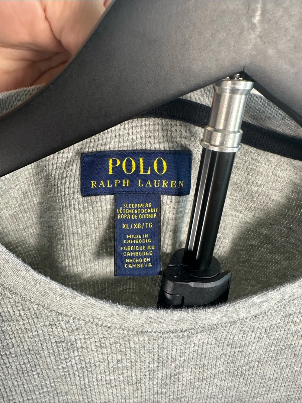 Polo by Ralph Lauren Light Gray Long Sleeve Crewneck Pajama set